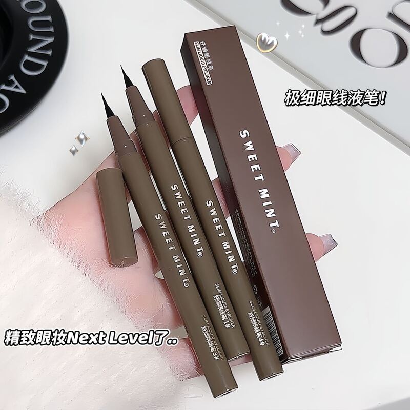 Makeup sweet mint Slim Eyeliner Very Fine Ultra-fine Waterproof Sweat-proof Eyeliner Pen Silkworm Lying Pen