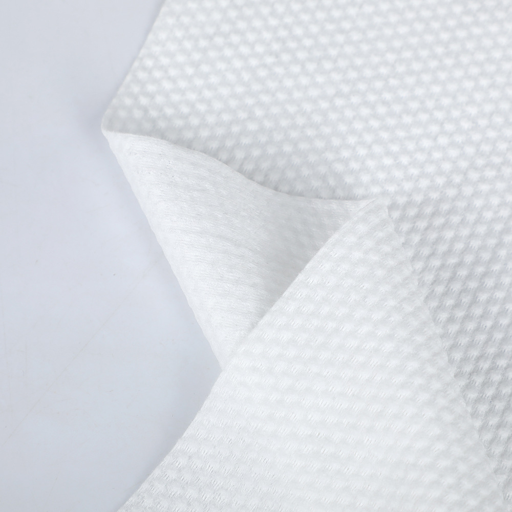 Fully viscose pearl pattern spunlace non-woven fabric 80g 160cm wide hygienic home textile fabric