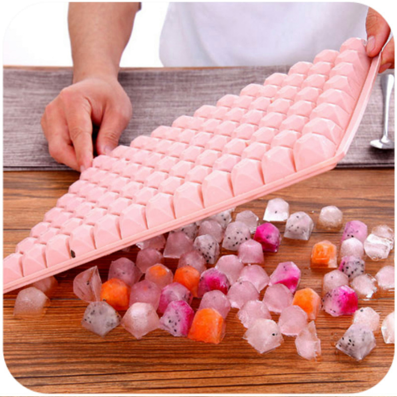 96 rejilla 60 rejilla grande diamante cubo de hielo molde caja de hielo diamante Smoothie creativo molde de cubo de hielo cuadrado caja de cubo de hielo
