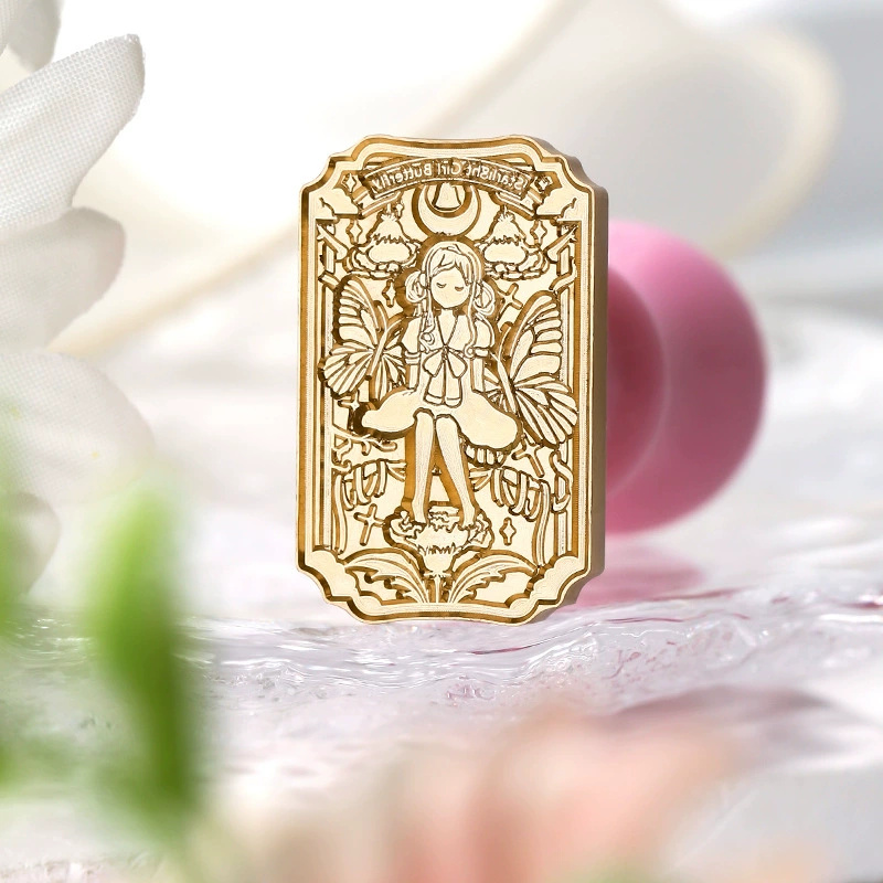New product relief lacquer seal, copper head girl mind series literary cute girl Zhang head wholesale