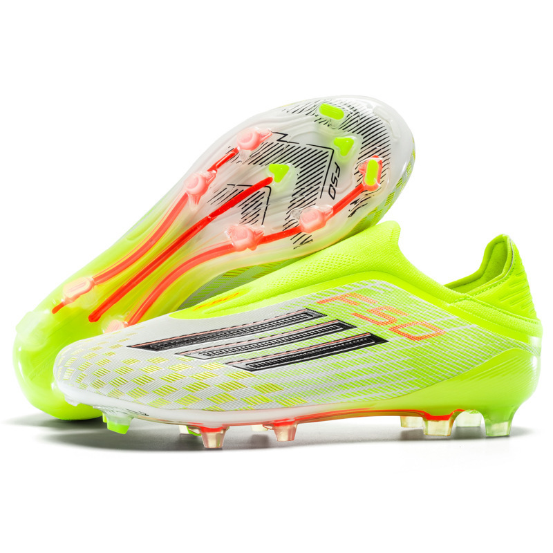 Zapatos de Fútbol de Corte Bajo para Adultos de TPU y EVA Transpirables para Césped Natural y Artificial