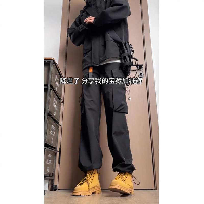 American overalls men's autumn and winter fleece-lined matching rhubarb martin boots matching pants functional wind paratrooper pants American overalls men's autumn and winter fleece-lined matching rhubarb martin boots matching pants functional wind paratrooper pants