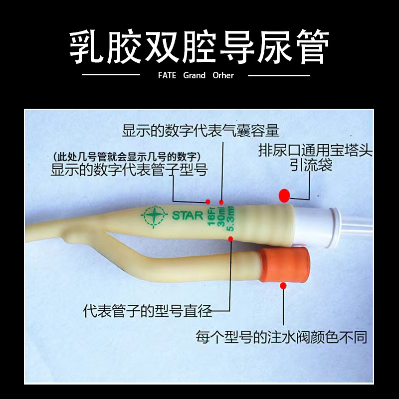 Zhanjiang Shida 尿道カテーテル使い捨て滅菌ラテックス二腔三腔気嚢尿道カテーテルシリコーン尿道チューブ|undefined