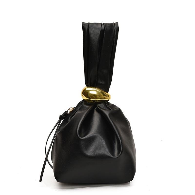 Bolsa de cubo simple y casual, 2025 primavera nueva moda coreana bolso de mano de alta belleza bolsa de mujer decoración