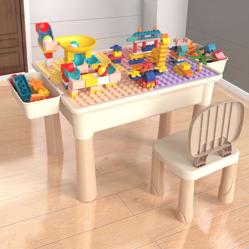 Multifunctional Building Block Table for 3-6 Year Olds, Game Table, Toy Table, Children's Building Block Storage Toy Table, Birthday Gift Multifunctional Building Block Table for 3-6 Year Olds, Game Table, Toy Table, Children's Building Block Storage Toy Table, Birthday Gift