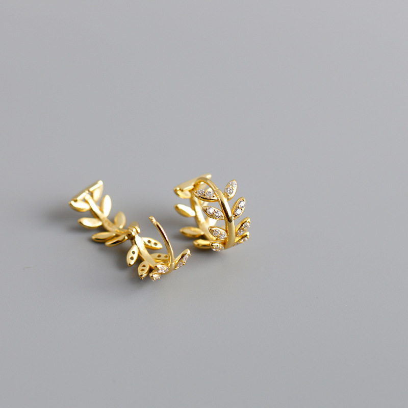 simple wickershaped leaf ear buckle wholesale Nihaojewelrypicture4