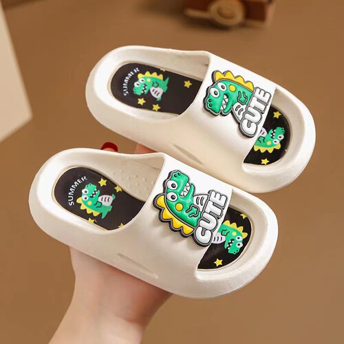  new children's slippers for men and women 3-12 years old, large and medium-sized children, non-slip baby cartoon dinosaur soft bottom summer slippers