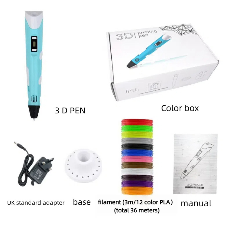 Suministro directo de fábrica 3D impresión pluma temperatura ambiente tridimensional graffiti pintura pluma inteligente regalo educativo juguete papelería 3dpen