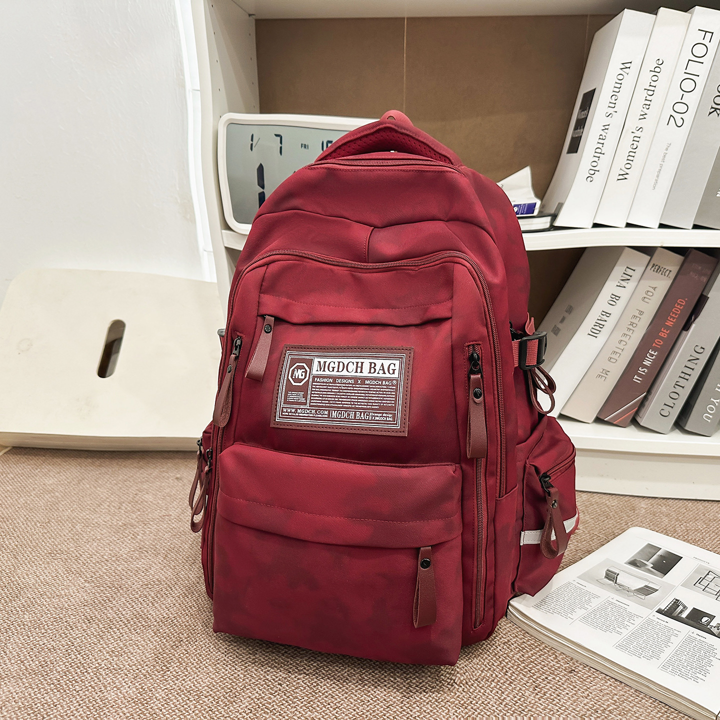 Burgundy [upgraded spine protection function] single bag