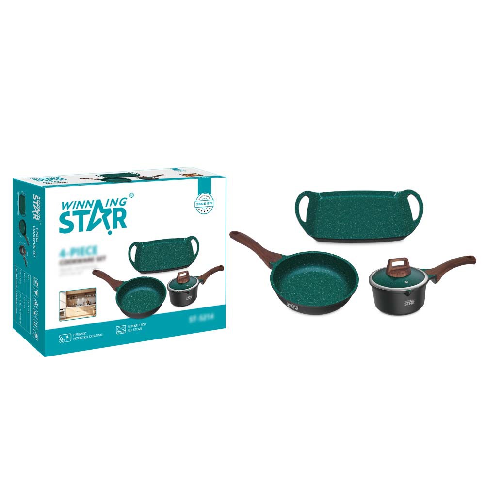 Winning star crossover exclusivamente para ollas de cocina, arroz frito, olla caliente, barbacoa, leche hervida, juego de ollas antiadherentes multifuncional