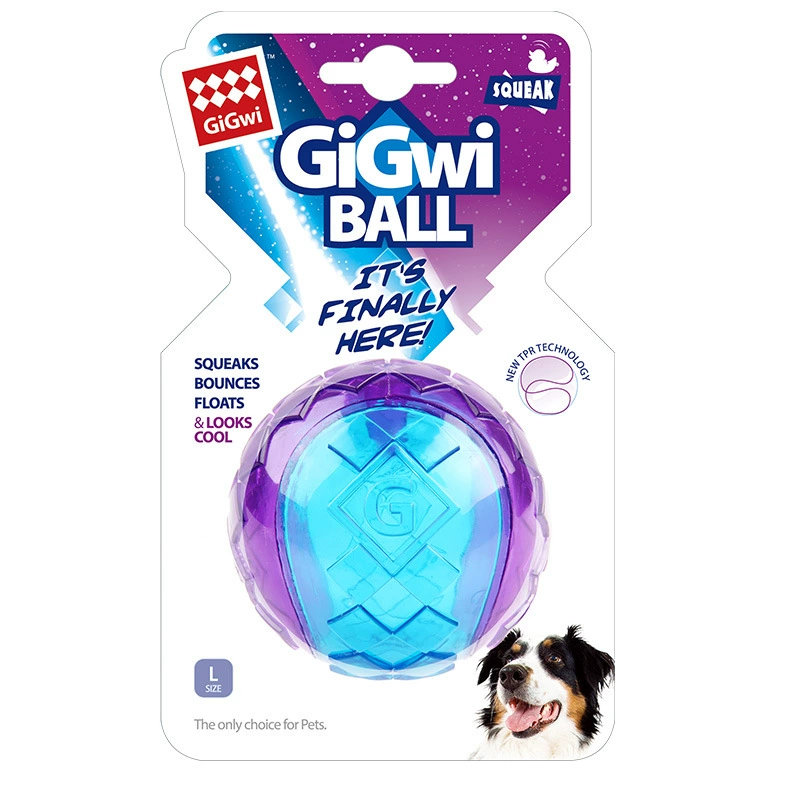Игрушка для собак GIGWI G-Ball, пищащая резиновая игрушка для маленьких и средних собак, разные размеры и цвета