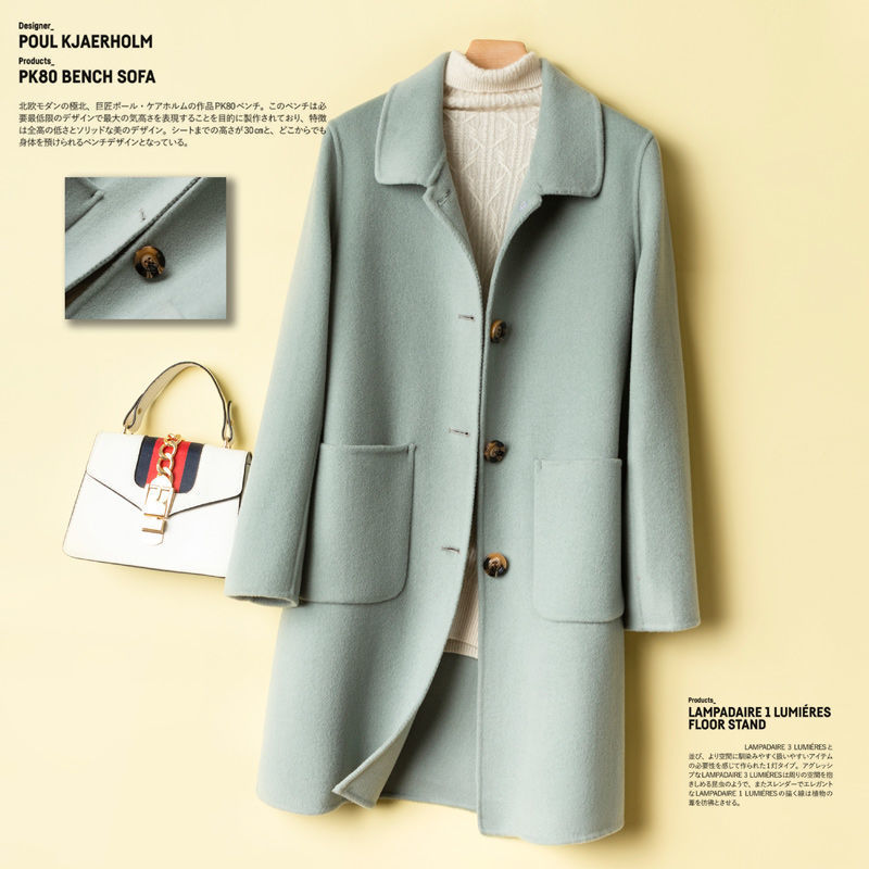 Double-sided woolen autumn demi-season long doll