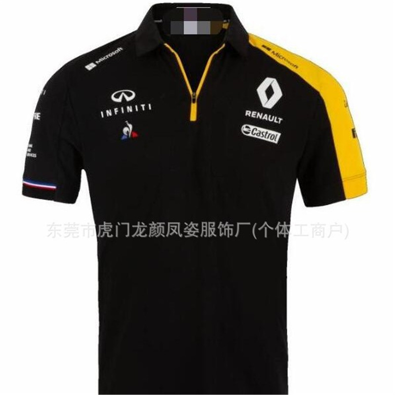 Off-road racing suit, short-sleeved zippered Polo shirt, European and American sizes, 200g weight, wear-resistant summer cycling clothing