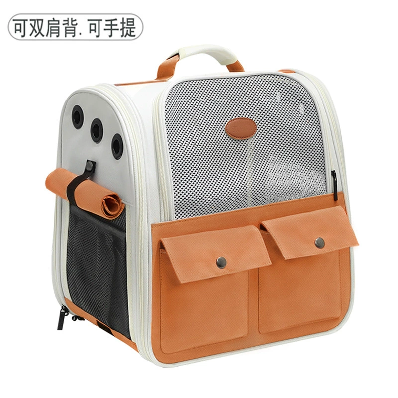 Сумка для кошек портативная Большая вместительная сумка для домашних животных через плечо прозрачная холщовая универсальная сумка для собак модная дышащая сумка для кошек
