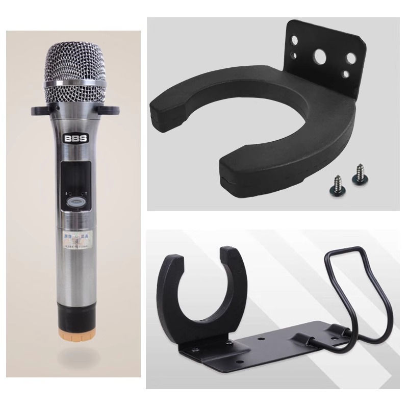 Factory direct sales KTV microphone hanger microphone hook wall hook metal hanger hotel home KTV supplies