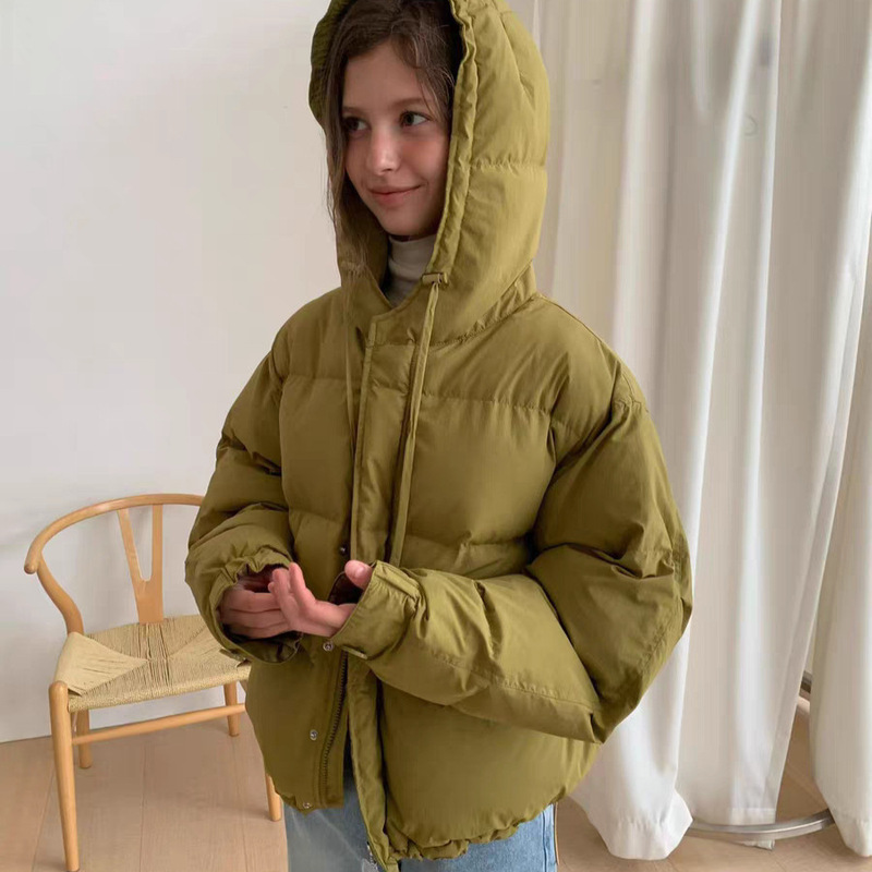 In Stock 2026 Winter New Korean Dongdaemun Ga*Rielle Solid Color Hooded 90% Duck down Jacket In Stock 2026 Winter New Korean Dongdaemun Ga*Rielle Solid Color Hooded 90% Duck down Jacket