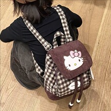 日系迷你可爱蝴蝶结猫咪翻盖双肩包新款甜酷卡通迷你儿童小背包