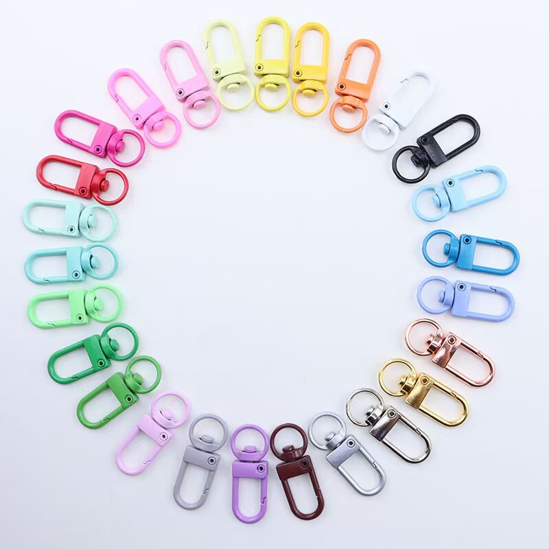 3 points 2.6g door buckle 40 color color shrimp buckle small rotating buckle baking varnish puppy buckle alloy rotating hanging buckle pendant