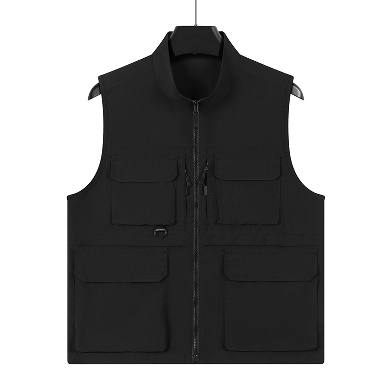 chaleco de pesca de alta gama de nylon rápido secado fotografía caballo clip hombre al aire libre montaña multi-bolsillo chaleco personalizado