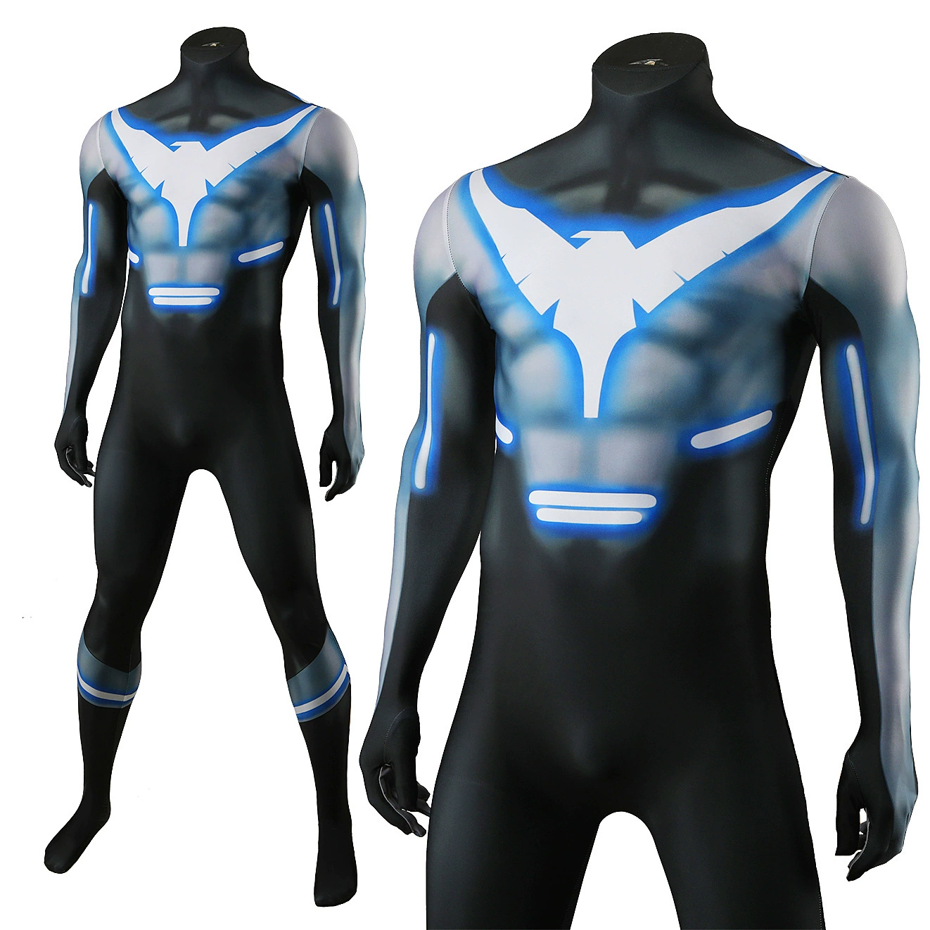 Косплей DC Nightwing костюм на Хэллоуин, леггинсы, костюм Nightwing номер 005