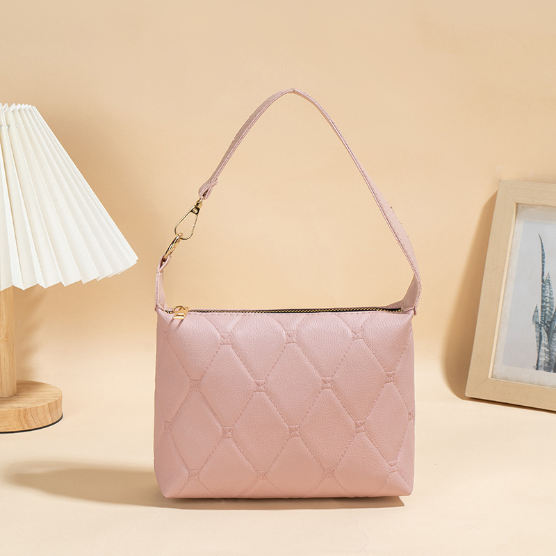 2025 nuevo bolso de flor resistente al óxido de moda simple ocio versátil bolso de diamante, bolso suave de alta calidad image 9