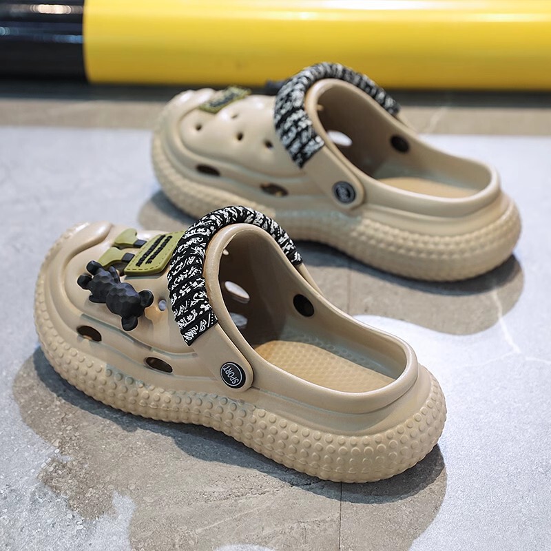 Cross-border Baotou Half Slippers Women's 2025 New Summer Outer Wear Non-slip Thick Sole Cave Shoes Women's Office Slippers