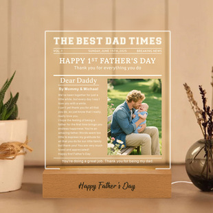 Cross-Border Hot Selling Creative Father's Day Letter Acrylic Led Night Light Etsy Photo Birthday Gift Ornaments