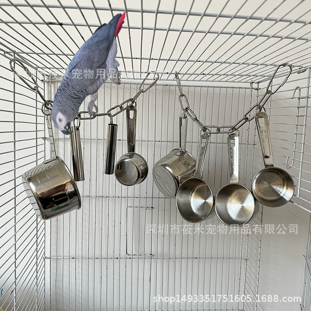 Средний и большой попугай серый Машина маленькое солнце алмаз горшок из нержавеющей стали Динг бан взрыв укус шлифовальный рот игрушка против укусов волосы