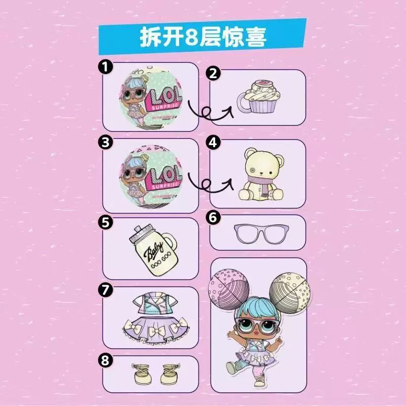 Сюрпризная мини-кукла Super Mini Sweetheart — игрушка для принцессы, подарок на день рождения, 0,6 кг