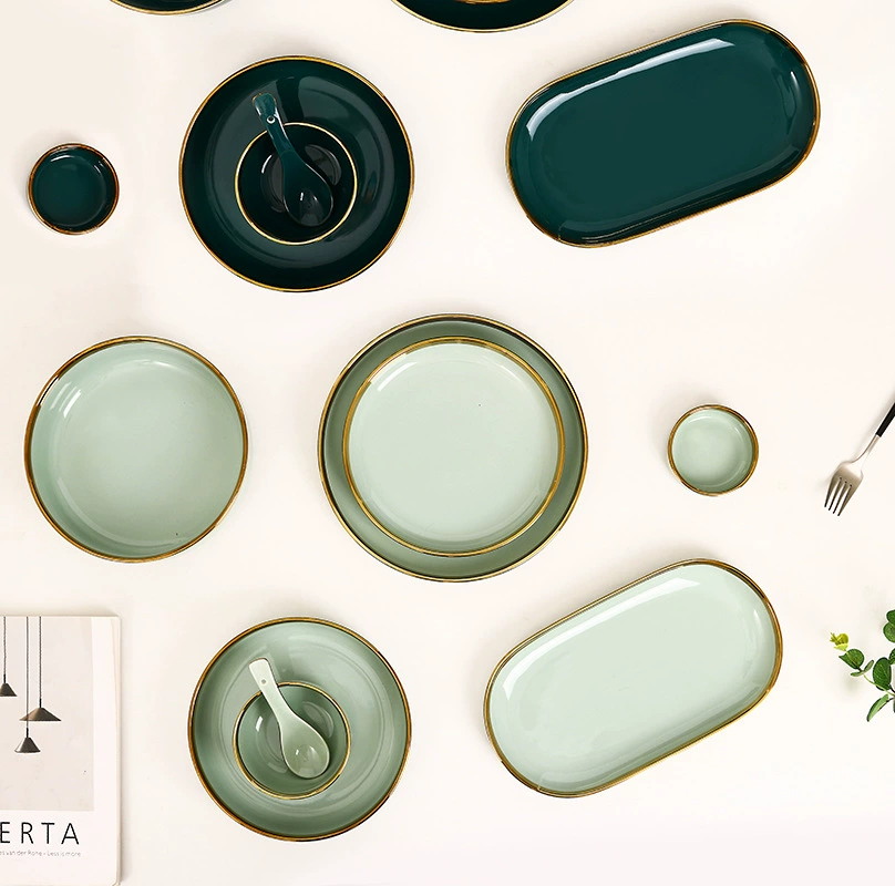 Ceramic tableware, set for hotel, light luxury style, Nordic style