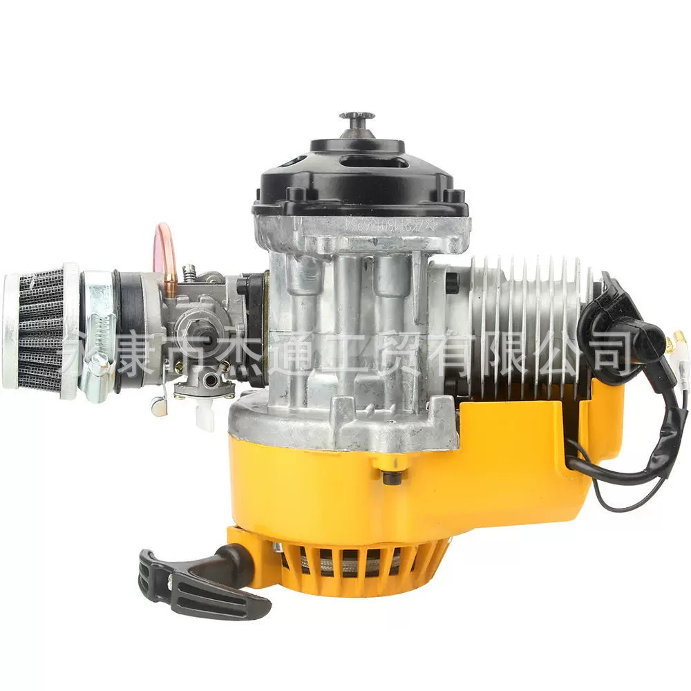 49Cc Engine Mini Sports Motorcycle 2-Stroke Modified Gasoline Engine Aluminum Pull Starter Mushroom Head Air Filter