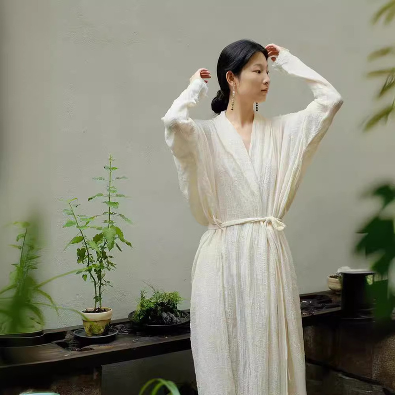 Lazy Style Long Sleeve Cool Feeling Travel Photoshoot Early Spring New Niche Design Unique dress Women