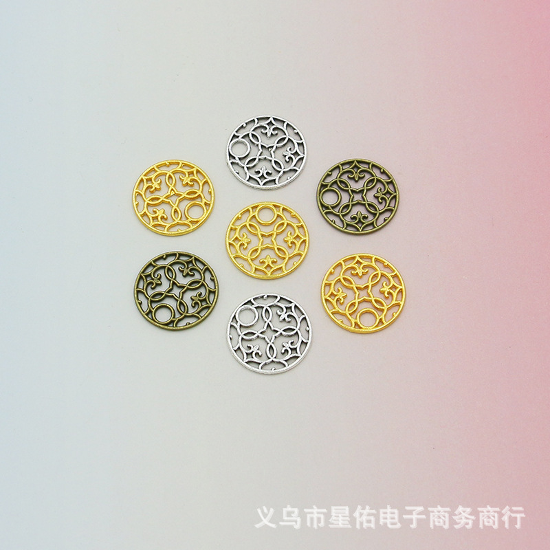 Factory direct new personality retro round flower leaf gift box kit accessories diy accessories