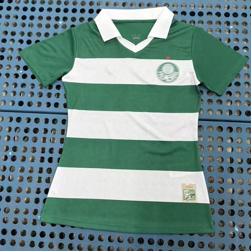 Camiseta de Fútbol del Palmeiras de Poliéster Personalizable y Manga Corta para Deportes