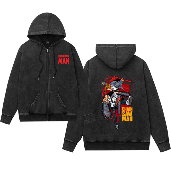 Black Washed Zipper B
