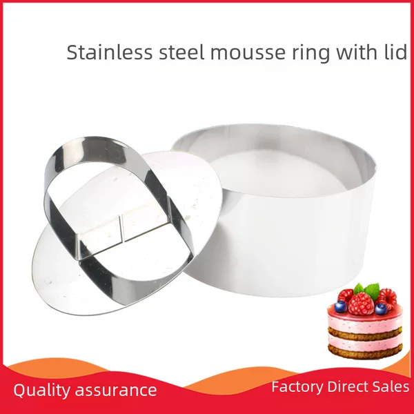 Stainless Steel Round Cake Mold with Lid Mousse Circle Biscuit Cookies Flip Sugar Donut Mold Baking Tools