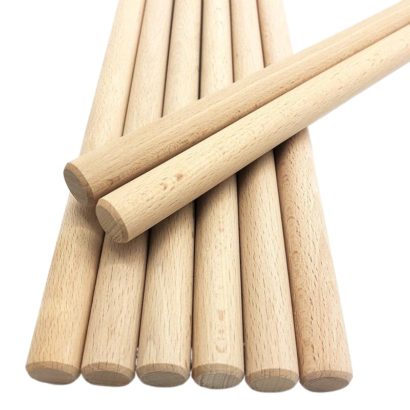 Factory Direct Sales of Beech Wood Yoga Sticks, Solid Wood Pilates Yoga Sticks, DIY Solid Stick Wholesale