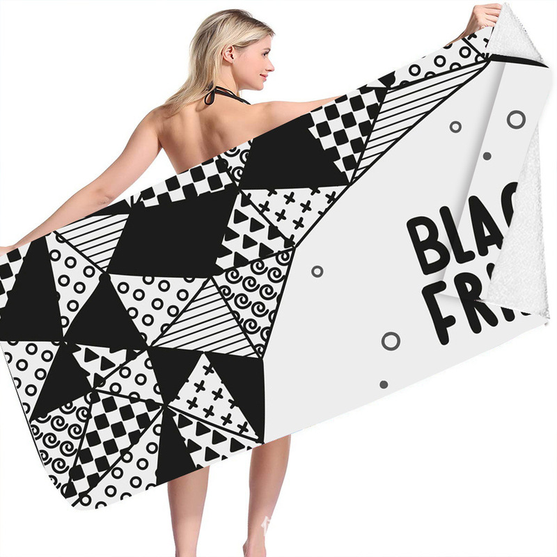 New era trendy men's and women's holiday family sharing essential Black Friday eye-catching active printing beach wrap towel New era trendy men's and women's holiday family sharing essential Black Friday eye-catching active printing beach wrap towel