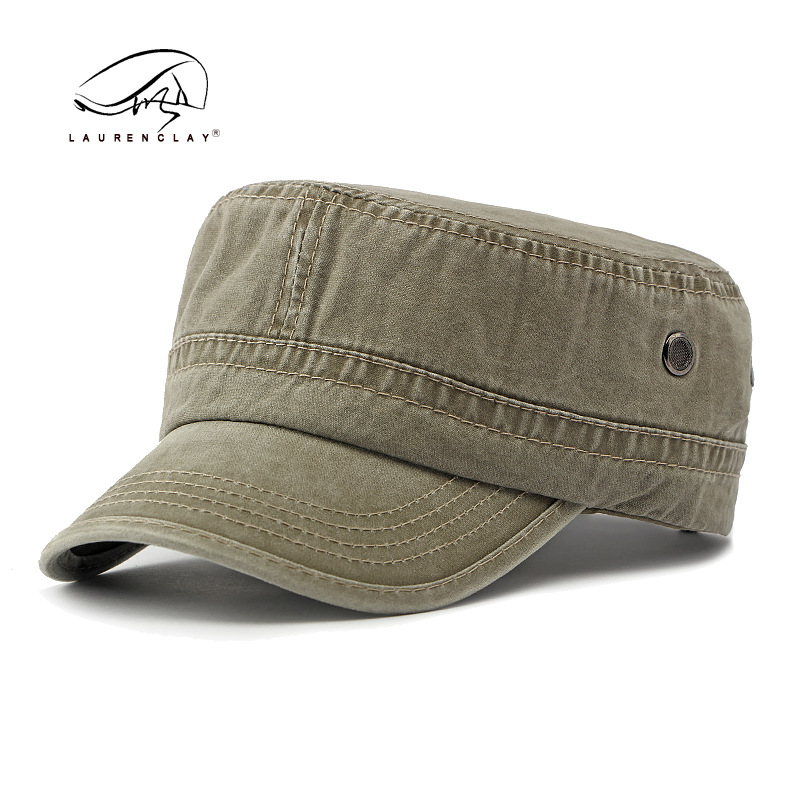 Sombrero para hombres de verano delgado transpirable lavado con agua gorra de algodón casualidad versátil retro sombrero superior plana personalidad sombrero militar mujer