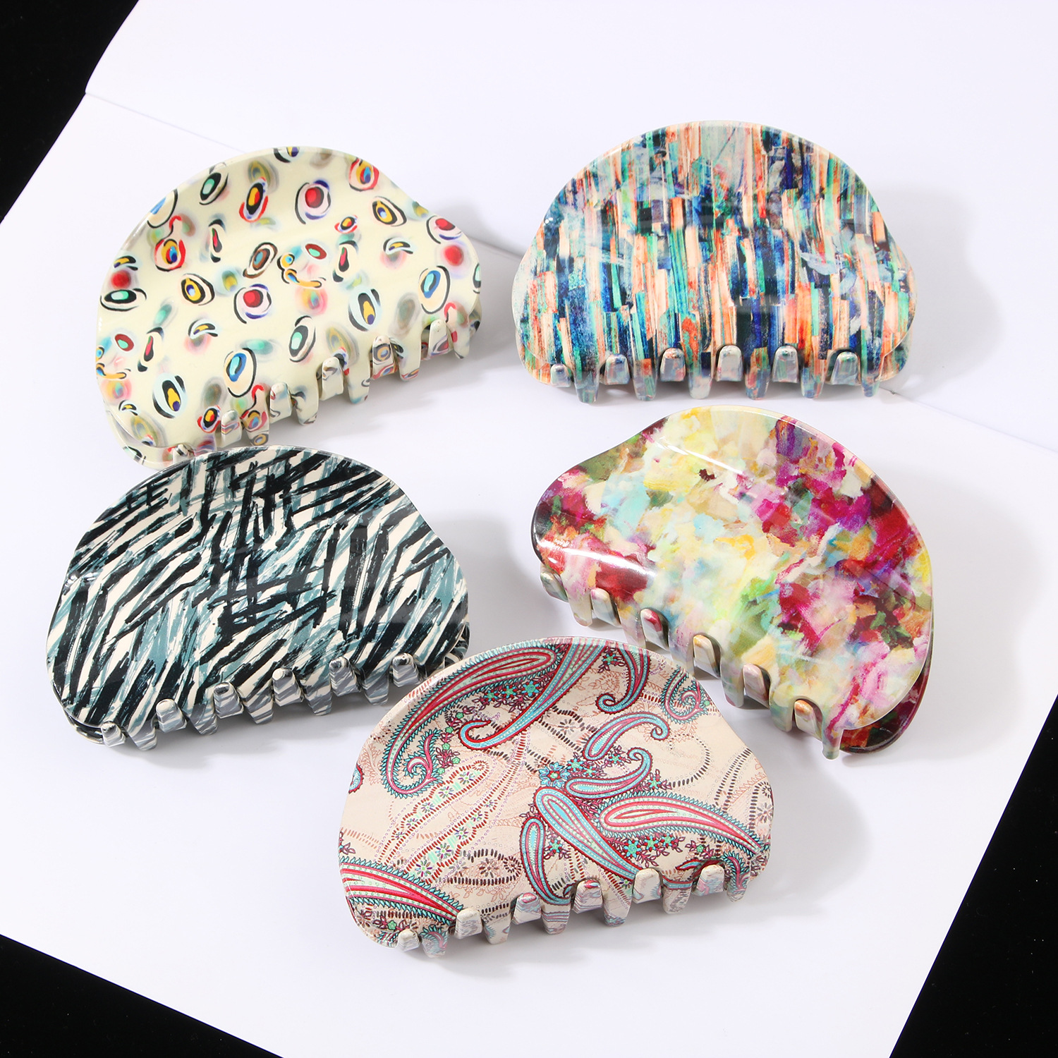 Women's Vintage Style Printing Cellulose Acetate Sheet Headwear Pattern National display picture 1