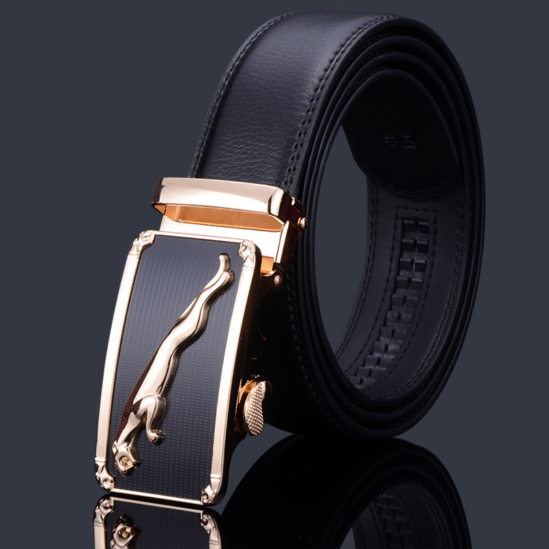 Men's Genuine Leather Automatic Buckle Luxury Belt Wholesale Simple Versatile Denim Belt Manufacturer