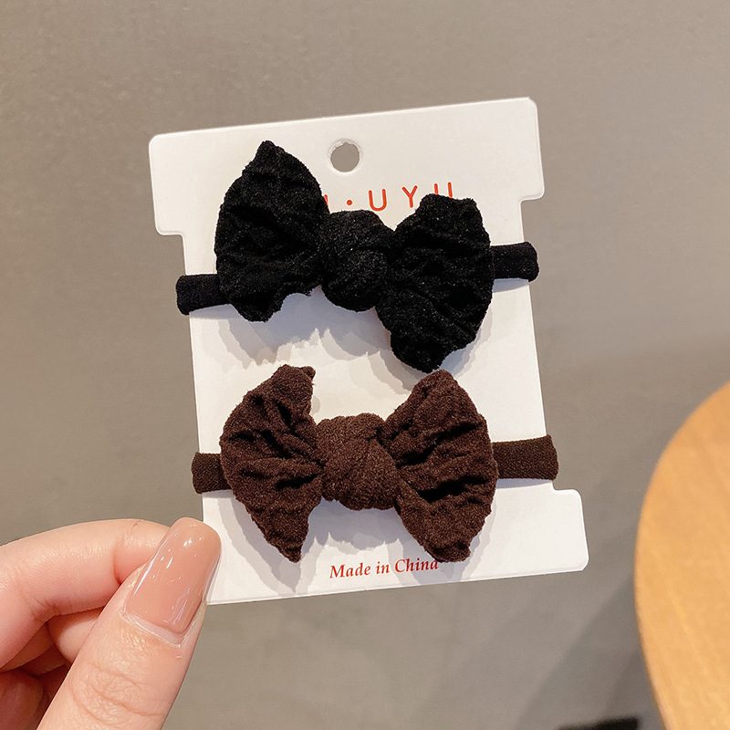 Alta elasticidad y durabilidad como correa de goma para mujeres, color curry simple, cuerda de cabello de cola de caballo alta, anillo de cabello sin heridas de alta calidad