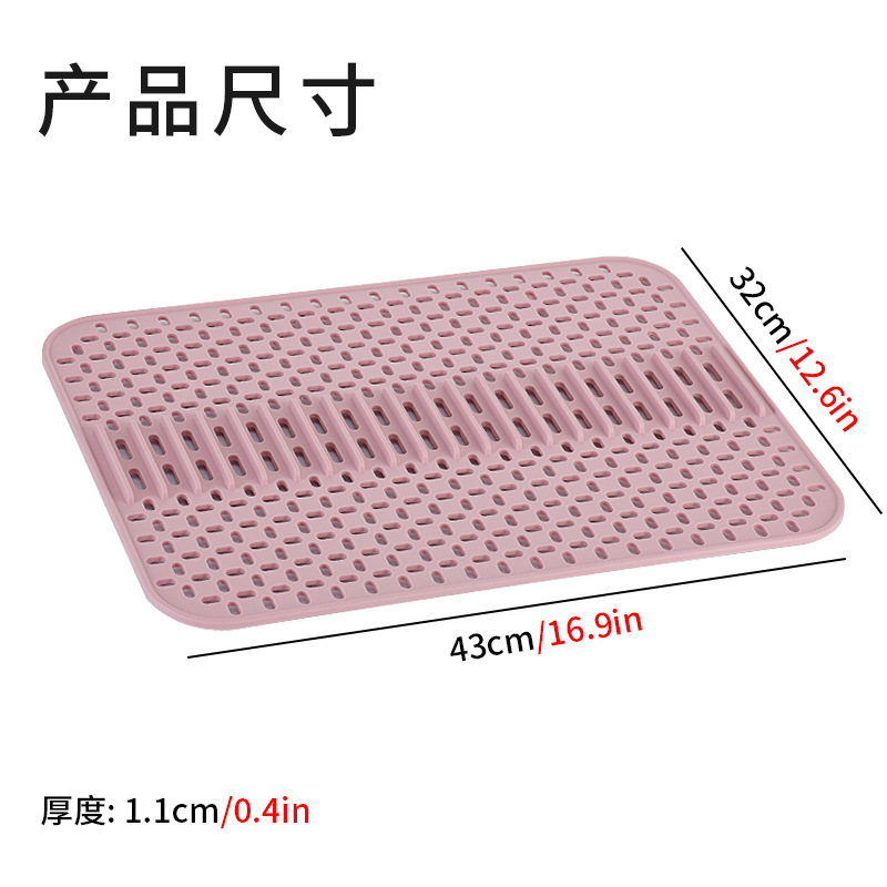 Tapete de barra de Amazon, tapete de silicona hueco, protección para desagüe de cocina, uso diario, tapete de aislamiento térmico, tapete antideslizante para juego de té