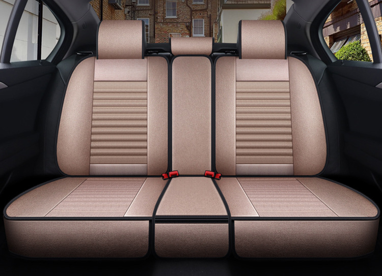 19 new five-seat fully enclosed Breathable linen car seat cover buckwheat Shell filling four seasons Universal Health cushion