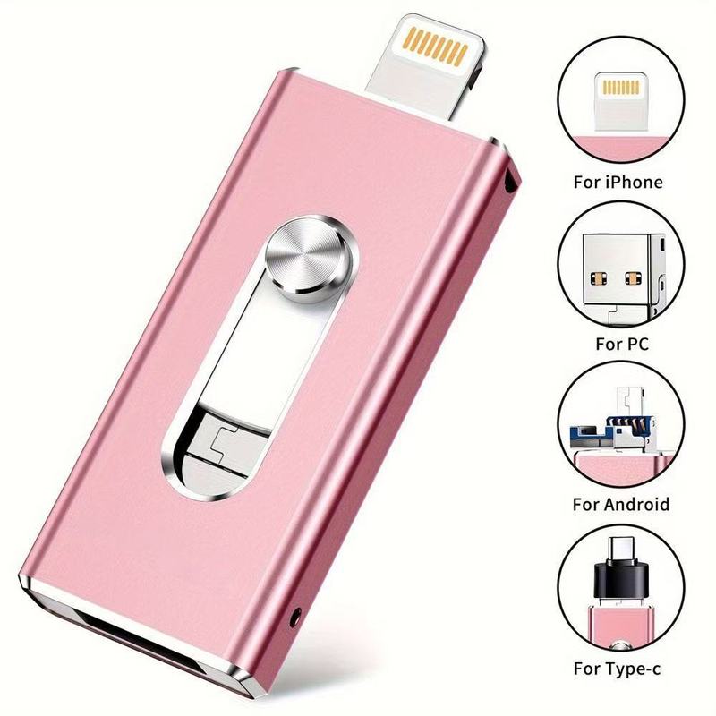 四合一手机u盘大容量适用苹果u盘安卓电脑通用64G礼品跨境批发1TB|undefined