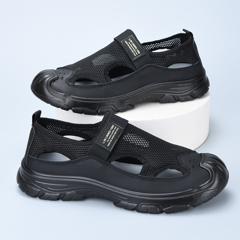2024 nuevos zapatos de verano para hombre, zapatos huecos, resistentes al desgaste, antideslizantes, zapatos de playa, sandalias casuales para hombre