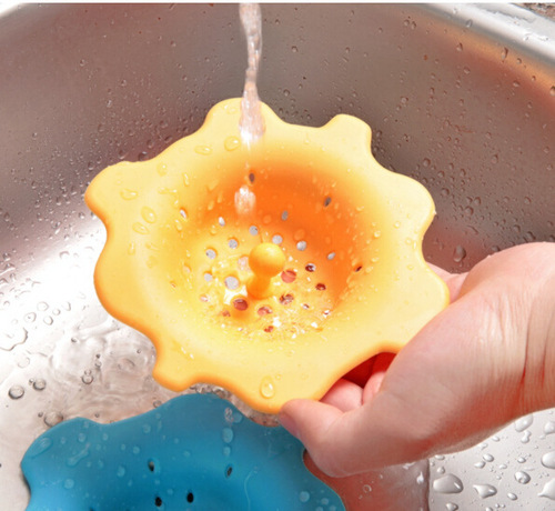 A1738 Silicone Shower Drain Drainage Waterway Hair Filter Drain Cover