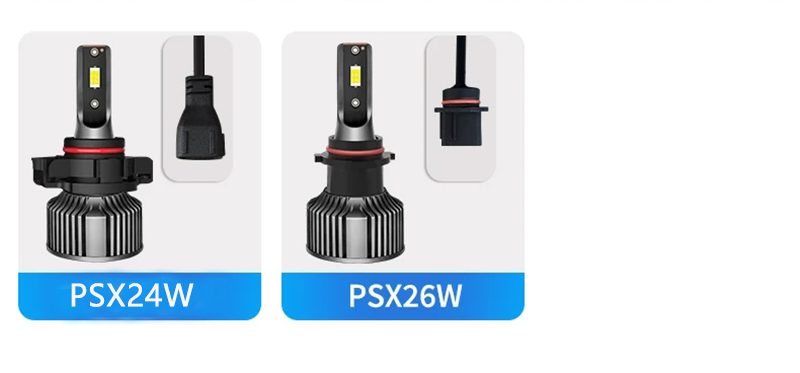Car LED front fog light bulb PSX26w for Highlander modification 9006 super bright h11 Free Passenger white and yellow light PSX24W