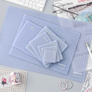 Japanese style simple two-color double-sided hand cutting board hand account and paper tape DIY adapter pad mini transparent A4