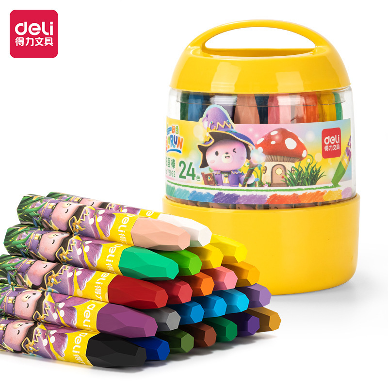デリ 72092-24色オイルパステルクレヨン 幼稚園専用子供用絵筆 絵筆 オイルパステルセット|undefined